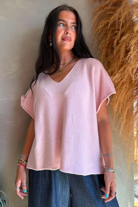 Conrad Cap Sleeve Tank Rose Quartz